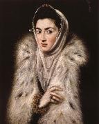 El Greco Lady in a fur wrap Germany oil painting artist